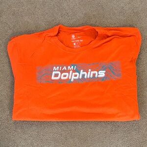 Men’s 3XL Orange Nike Miami Dolphin’s Long Sleeve T-Shirt